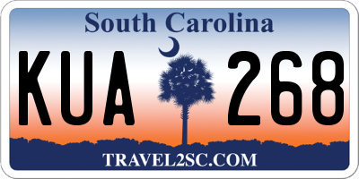 SC license plate KUA268