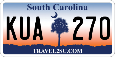SC license plate KUA270