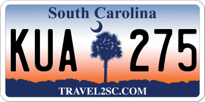SC license plate KUA275