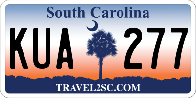 SC license plate KUA277
