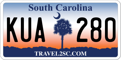 SC license plate KUA280
