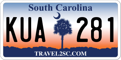 SC license plate KUA281