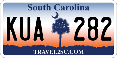 SC license plate KUA282