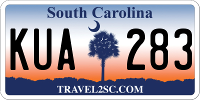 SC license plate KUA283