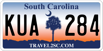 SC license plate KUA284