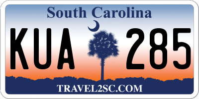 SC license plate KUA285