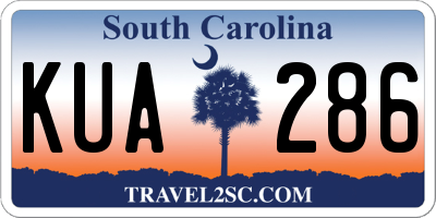 SC license plate KUA286