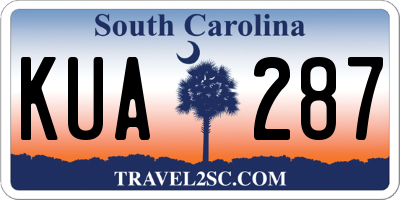 SC license plate KUA287