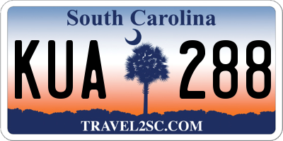 SC license plate KUA288