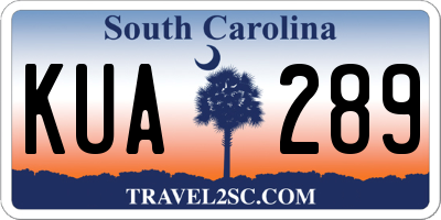 SC license plate KUA289