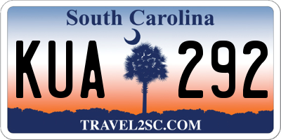 SC license plate KUA292
