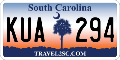 SC license plate KUA294