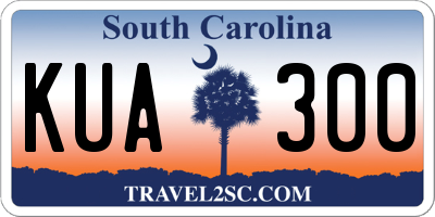 SC license plate KUA300