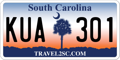 SC license plate KUA301