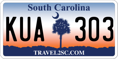 SC license plate KUA303