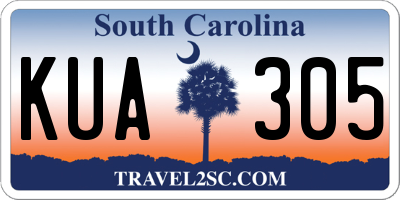 SC license plate KUA305