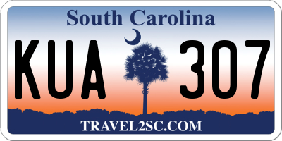 SC license plate KUA307