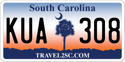 SC license plate KUA308