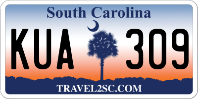 SC license plate KUA309