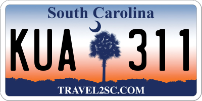 SC license plate KUA311