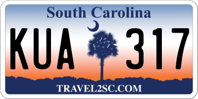 SC license plate KUA317