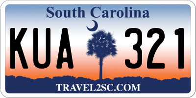 SC license plate KUA321