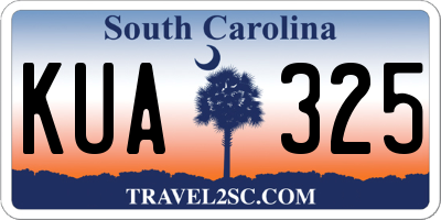 SC license plate KUA325
