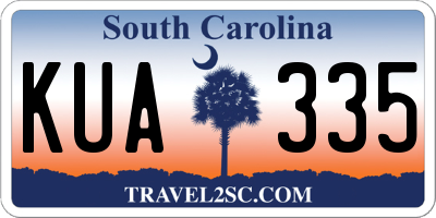 SC license plate KUA335