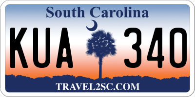 SC license plate KUA340