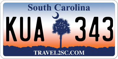 SC license plate KUA343