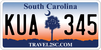 SC license plate KUA345