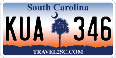 SC license plate KUA346