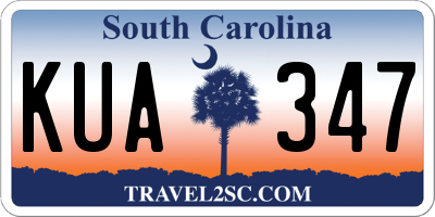 SC license plate KUA347