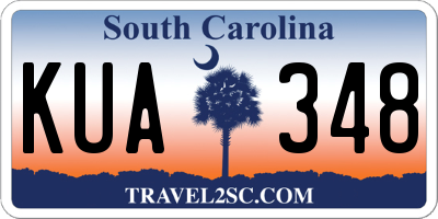 SC license plate KUA348
