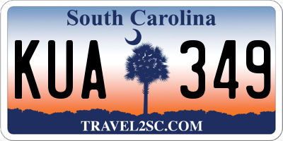 SC license plate KUA349
