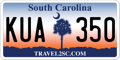 SC license plate KUA350