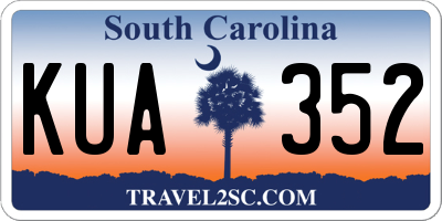 SC license plate KUA352