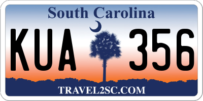 SC license plate KUA356
