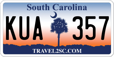 SC license plate KUA357