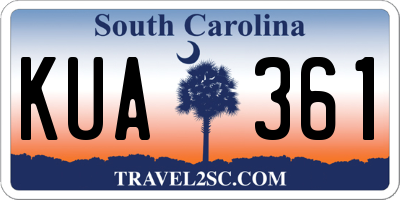 SC license plate KUA361