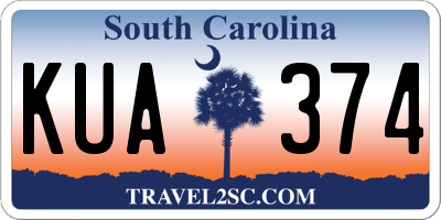 SC license plate KUA374