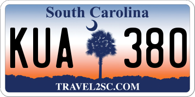 SC license plate KUA380