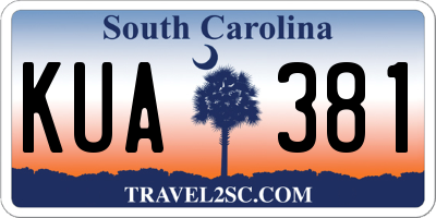 SC license plate KUA381