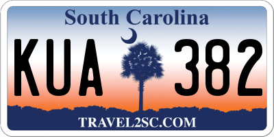 SC license plate KUA382