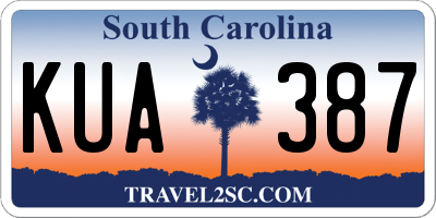 SC license plate KUA387
