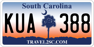 SC license plate KUA388