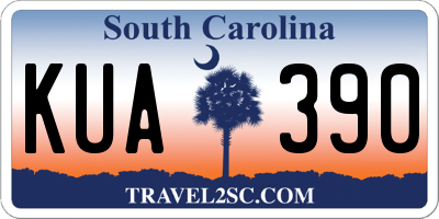 SC license plate KUA390