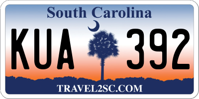 SC license plate KUA392