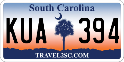 SC license plate KUA394