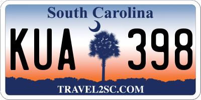 SC license plate KUA398